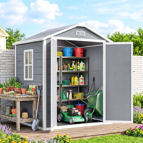 6x4 5ft plastic garden shed - 6x4.5ft,