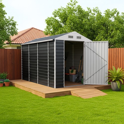 Garden shed steel apex - shed,