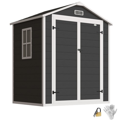 Outsunny garden shed 5 - outsunny, 6'x4.5'