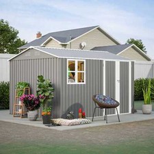 10x8FT Steel Apex Garden Shed