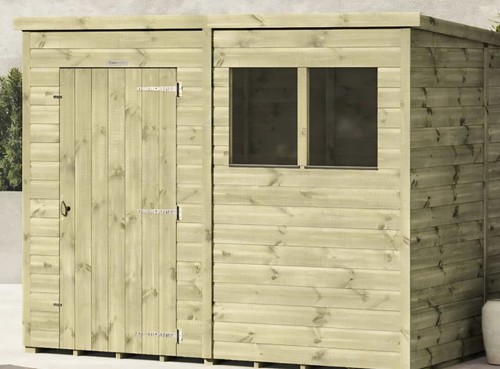 Pent shed 5x7 - shed, foot